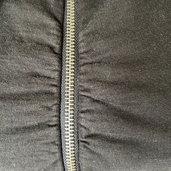 Vintage Twisted heart black zip up hoodie Swarovski peace sign size s - Picture 4 of 10